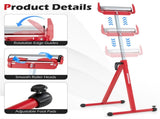 2-Pack Heavy Duty Metal Folding Roller Stand with Edge Guides Portable Woodworking Support - Red 35567362