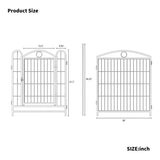 ZNTS Dog Playpen Indoor 32 inch 8 Panels Metal Dog Pen Pet Dog Fence Outdoor Exercise Pen with Doors, W368P234001