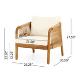 4-Pieces Acacia Wood Patio Furniture, Outdoor Furniture with Coffee Table, Patio Conversation 72408.00LBGE