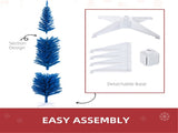 Blue 7FT Decorated Pencil Christmas Tree, 499 Realistic Branch Tips & Sturdy Plastic Stand for 78533440