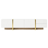Luxury Fluted TV Stand for TVs Up to 80'', Modern Entertainment Center with Storage Cabinets & 43959037