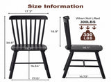 2 pieces of chair, black, rubber wood material, chair, solid wood chair, solid wood 17433150
