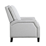Push Back Reclining Chair Transitional Style Gray Chenille Upholstery 1pc Cushion Seat Modern Living B011P264613