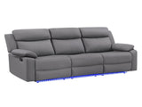 Blanche Grey Reclining Sofa with LED Lights B201P412064