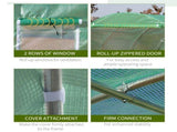 10' x 10' x 7' Tunnel Greenhouse Walk-in Plant Shelter with Transparent PE Cover & Zippers 01661553