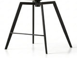 26 in. Swivel Counter Stool - Brown Vegan Leather Seat, Black Metal Frame, 1PC B2751P610243