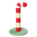 Christmas Cat Scratching Post, Cute Candy Cane Cat Scratcher with Sisal Scratching Post & Soft 87377269
