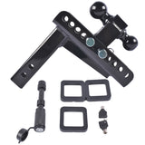 Adjustable Trailer Hitch Fits 2-inch Receiver 2" & 2-5/16" Ball w/Anti-Theft Pin 54863397