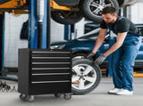 6-Drawer Rolling Tool Chest Cabinet, Large Capacity Metal Tool Box with Wheels and Locking, Roll W3037P242001