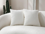 102'' 5-Seater Boucle Sofa Modern Sectional Half Moon Leisure Couch Curved Sofa Teddy Fleece Velet W87661868