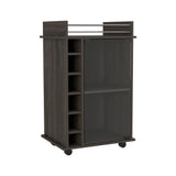 Bar Cart Baltimore, Six Wine Cubbies, Carbon Espresso Finish B092122863