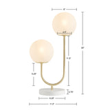 ZNTS Metal 2-Light Globe Table Lamp B03594984