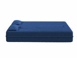 Modern Floor Sofa with 2 Pillows,Convertible Teddy Fabric Foam-Filled Sleeper Sofa Bed,15" Full Size W1885P272263