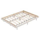 Modern Design Full Floating Platform Bed Frame for White Washed Color W697123291
