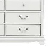 ZNTS Classic Traditional Style Dresser of 6x Drawers White Finish Bedroom Antique Handles Wooden B01182191