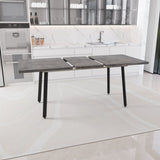 55.12-70.87"expandable modern kitchen dining table, rectangular MDF dining table for 4-6 people, W2189P190486