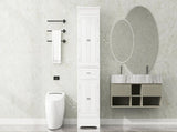 Tall Bathroom Storage Cabinet with Multi-Functional Storage Space, 4 Doors and 1 Drawer with Slide N725P506984K