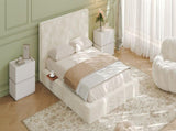 AirFrame Queen Bed Frame with adjustable Sliding Side Table, 8.7'' Cloud Upholstered Sponge Cushion, 77210047