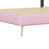 ZNTS Twin size Upholstered Princess Bed With Crown Headboard,Twin Size Platform Bed with Headboard and WF315552AAH