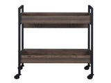 Jerrick Walnut & Black Finish Serving Cart B2726P286744