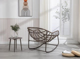 Outdoor Rattan Rocking Chair,Padded Cushion Rocker Recliner Chair Outdoor for Front Porch, Living 82268484