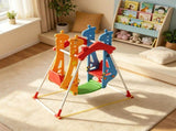 Kids Indoor Double Seats Swing with Safety Belts, for 3-5Y Kids Vestibular Balance Training in 71810374