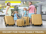 Curved Vertical Stripe 4-in-1 Trolley Case - Mustard Yellow 19371883