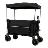 Collapsible Foldable Extended Wagon with canopy,480lbs Weight Capacity, Heavy Duty Folding Utility W2932P253157