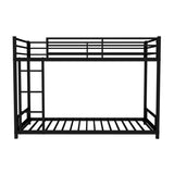 ZNTS Metal Twin over Twin Bunk Bed/ Heavy-duty Sturdy Metal/ Noise Reduced/ Safety Guardrail/No Box W1935P235012