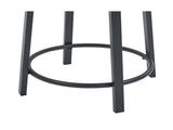 360&deg Swivel Stools Set of 2 Modern Counter-Height Stools with Brown Fabric Seat & Black Metal 33096623