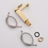 Gold Bathroom Faucet, Brushed Gold Faucet for Bathroom Sink, Gold Hole Bathroom Faucet Modern W1932P156127