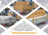 Steel Panel Truck, Heavy Duty Drywall Cart Lumber Cart Platform Truck Flat Cart, 2000lbs, 6" Swivel 09757177