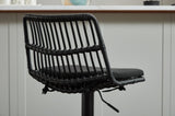 Set of 2 Rattan Bar Stool, 360 Swivel Bar Chair, Counter Height Chair with Footrest for Kitchen, W1752P217911