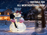 3FT Lighted Snowman Holding Spade Christmas Decorations, Pre-lit Holiday Decor with 110 Warm White 73782615