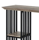 Oak and Sandy Black 2-Shelf Counter Height Table B062P209322