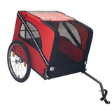 ZNTS Dog Bike Trailer, Breathable Mesh Dog Cart with 3 Entrances, Safety Flag, 8 Reflectors, Folding Pet W321P205607