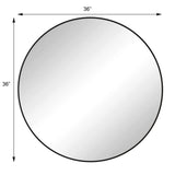 Wall Mirror 36 Inch Black Circular Mirror Metal Framed Mirror Round Vanity Mirror Dressing Mirror, W1435127088