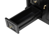 24 Inch Bathroom Vanity with Sink, Black Freestanding Bathroom Cabinet with Flip Drawer, Adjustable 84849124