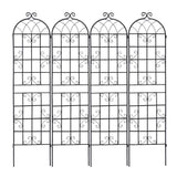 4 Pack Metal Garden Trellis 86.7" x 19.7" Rustproof Trellis for Climbing Plants Outdoor Flower W158681059