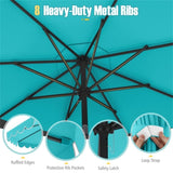10 Feet Patio Umbrella with Crank Tilt Adjustment - Turquoise 93531992