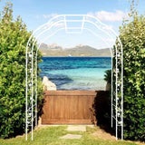 Metal Garden W74.4'' x H98.4'' Garden Arbor Trellis Climbing Plants Support Rose Outdoor W1586P268771