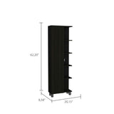 Black Wengue 5-Shelf Tall Cabinet B06280254
