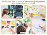 Gray 3-in-1 Art Easel with Magnetic Chalkboard and Whiteboard 21426937