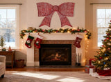 Pre-lit Outdoor Giant Bowknot Christmas Decoration, Lighted Metal Frame with 124 Warm White LED 60315865