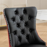 Furniture, Modern, High-end Tufted Solid Wood Contemporary PU and Velvet Upholstered Dining Chair 94894593