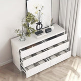 6 Drawer White Dresser, Modern Dresser for Bedroom Spacious Countertop, Wood Storage Cabinet W3204P318437