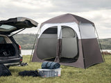 2-Person Pop Up Changing Tent, Dark Brown Portable Outdoor Shower Tent with 2 Rooms 2 Doors, Instant 29697306