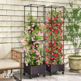 67 inch garden bed with trellis 25074898