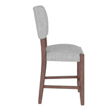 Mid Century Modern Bar Stools Set of 4, 40.4" Counter Stools Back, Linen Upholstered Barstools N752P269653E
