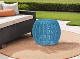 Outdoor Patio Side Table, Small Round Metal End Table, Weather Resistant 26596379
